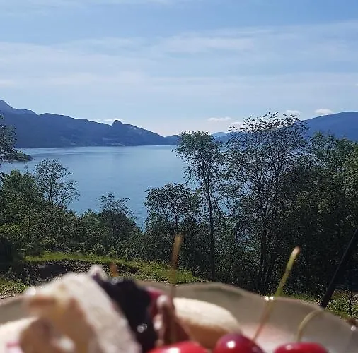 Lejlighed Hardanger Fjordtun Panorama Near The Hardangerfjord With Fantastic Fjordview, Silence And Nature Herand